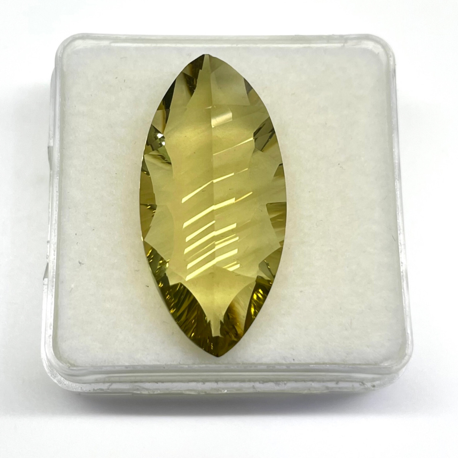 VVS 18.10 Cts Natural Lemon Citrine Marquise Custom Cut Top Quality Gemstone