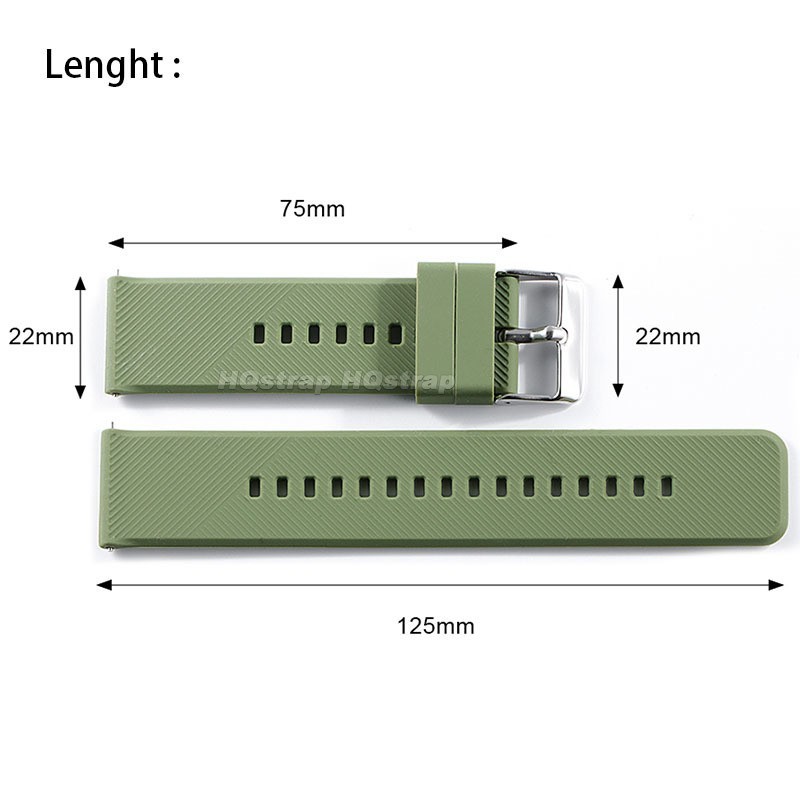 18mm 20mm 22mm Soft Silicone Watch Band Divers Replacement Strap Quick Release
