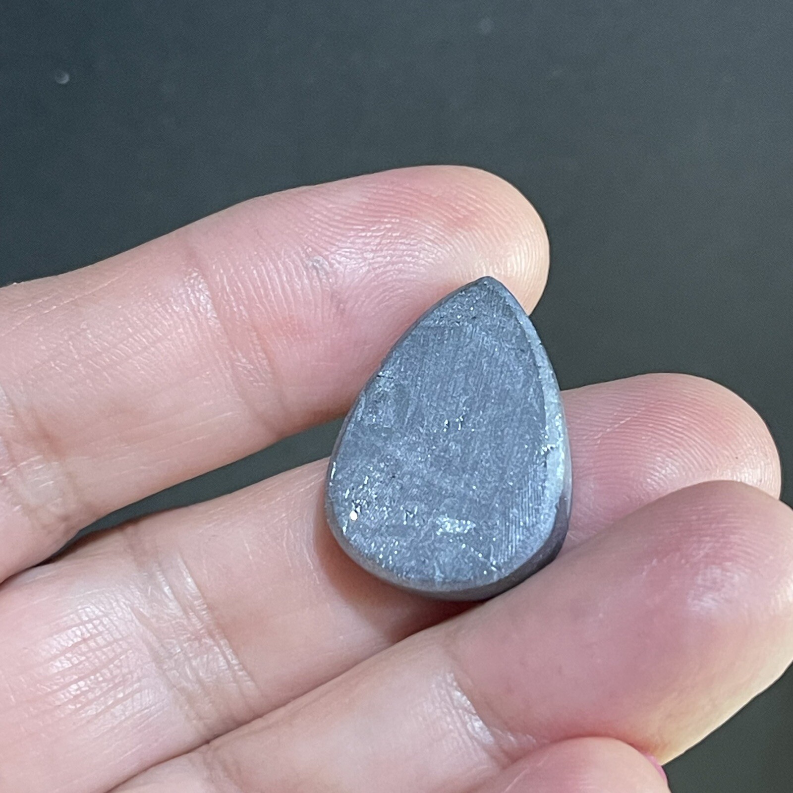 17ct 23x17x5.7mm Super Shiny Siliconite Silicon Teardrop Cabochon Loose Gemstone