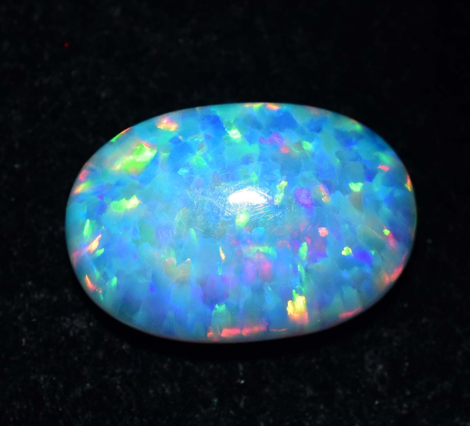 Natural Ethiopian Fire Opal 10.70 CT AGL Certified Play Of Color Loose Gemstone
