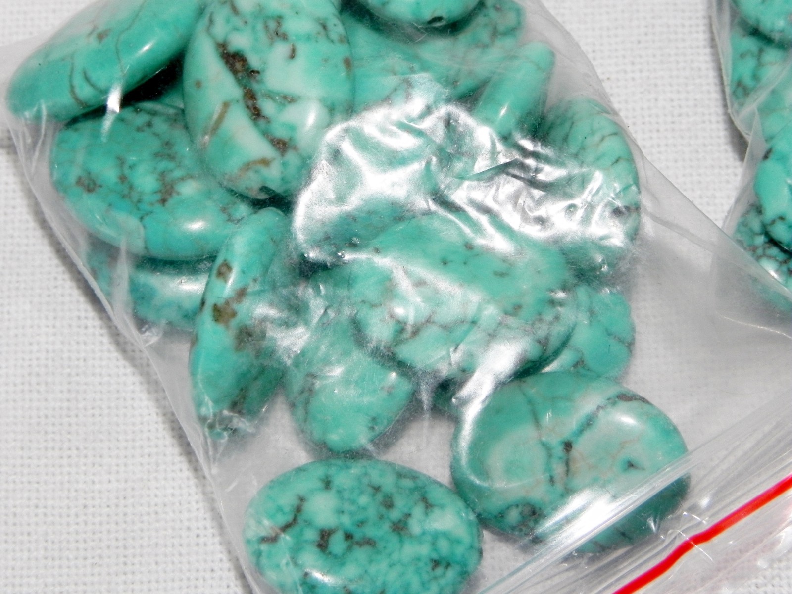 Lot of 140 Howlite Turquoise Loose Stones Beads Round Oval Natural Mix Assorted