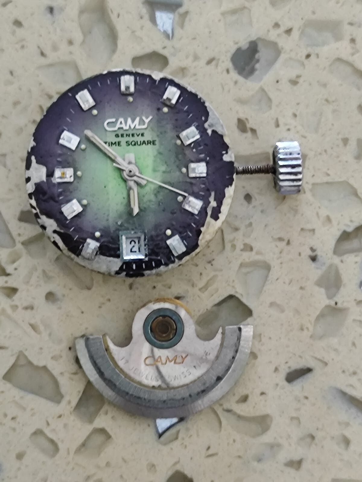 ETA 2671 Incomplete Movement Automatic with dial Used