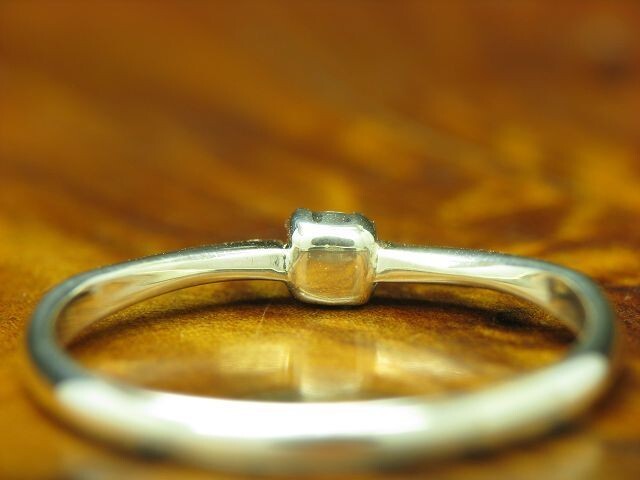 835 silver ring with glass stone trim/real silver/RG 55/1.3 g