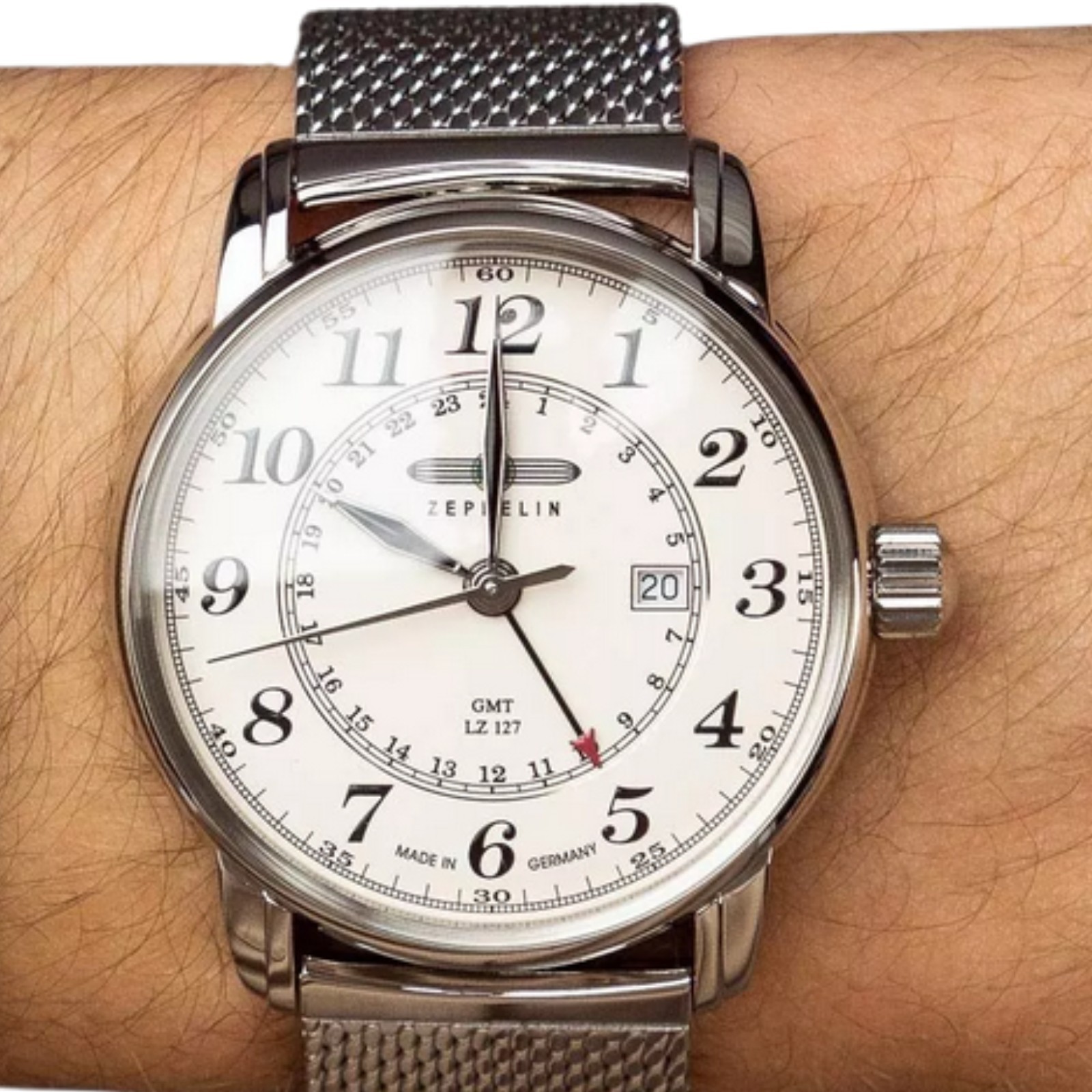 Zeppelin 7642M-5 LZ127 Graf Zeppelin Dual Time Beige Dial Men’s Watch