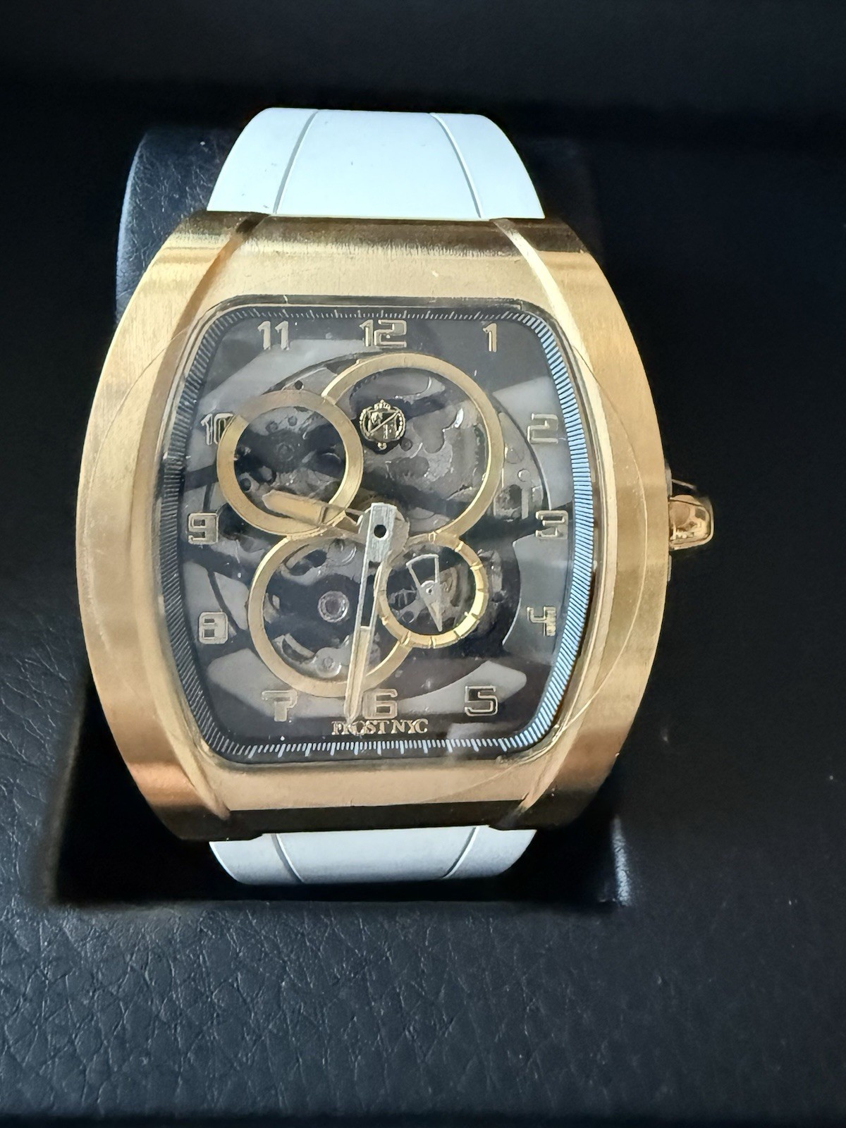 FROST NYC Evolution Auto Skeleton Sport Gold PVD| FRST-01-CY White $1500 Retail