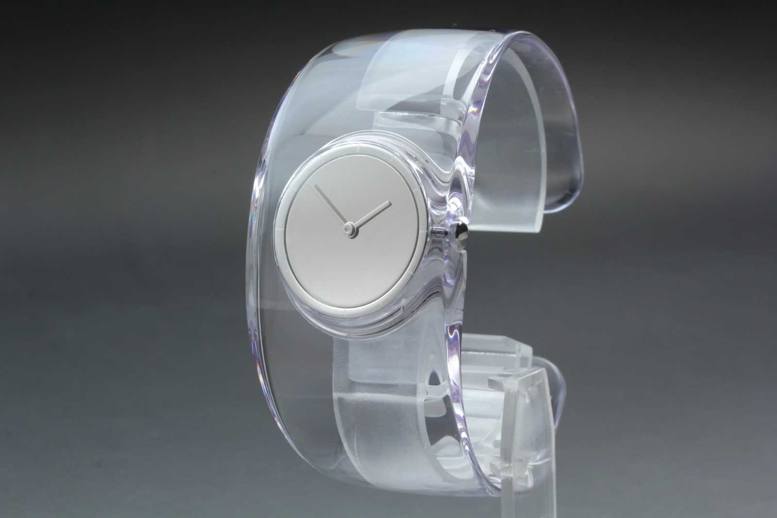 FULL/ISSEY MIYAKE SILAW001 Bangle Watch Clear Transparent Tokujin Yoshioka JAPAN