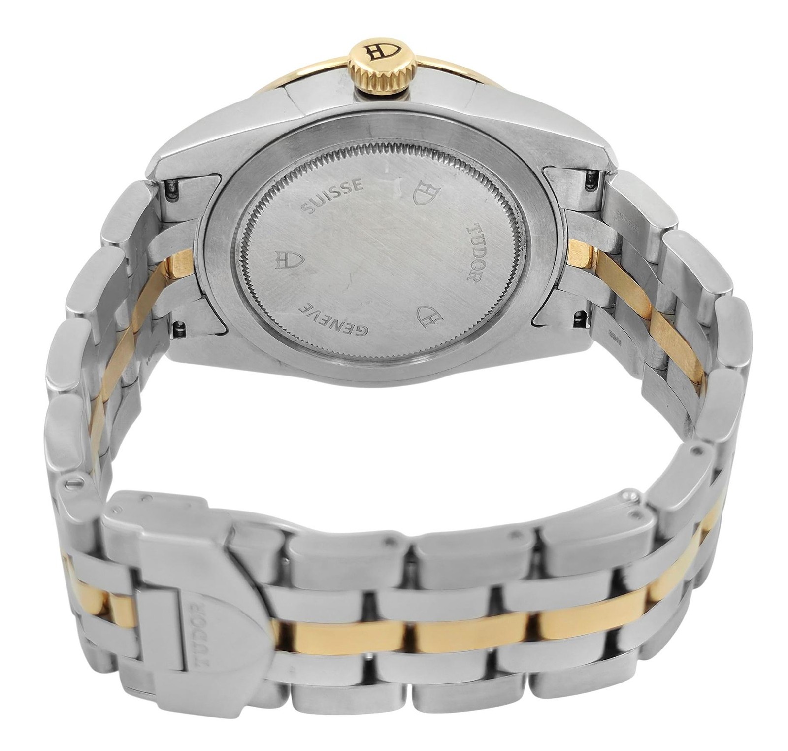 Tudor Glamour Day Date M56003-0005 Champagne Diamond Dial Gold Steel 39MM Men’s