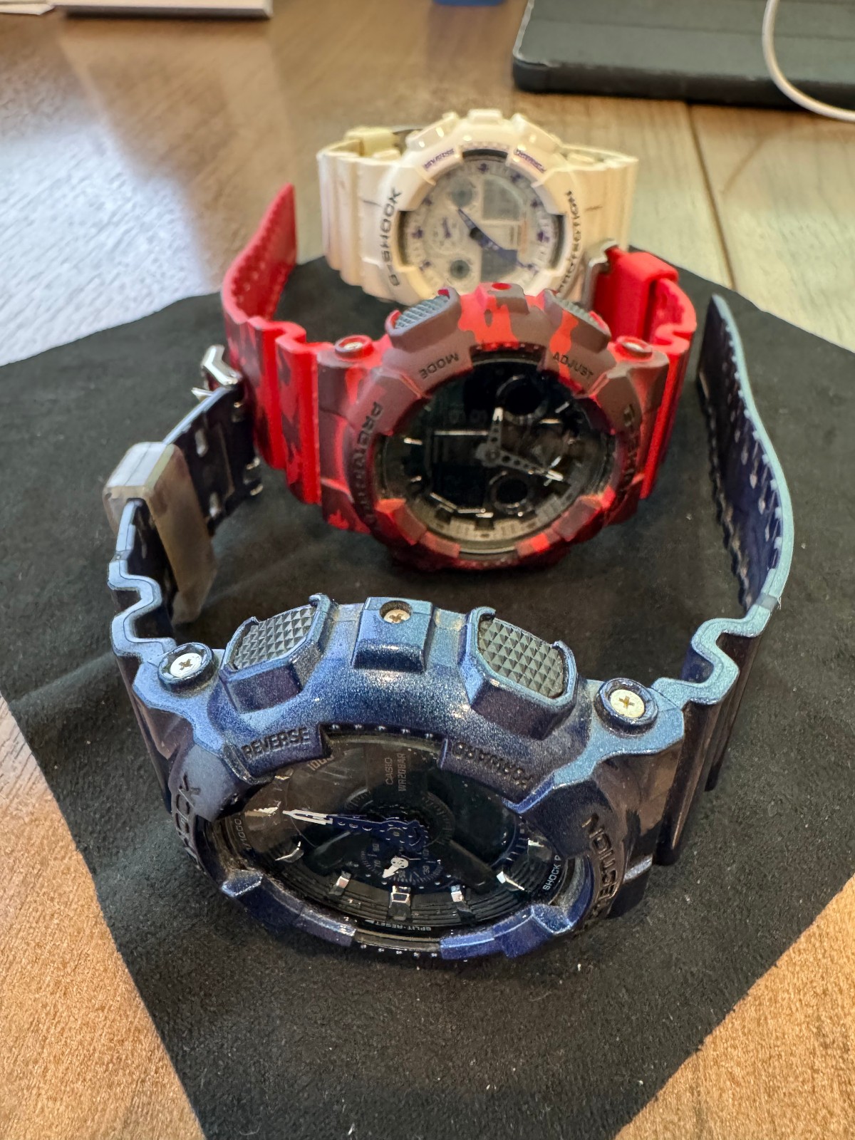 Lot of 3 Casio G-Shock GA-110NM GA-100CM GA-100 Analog Digital Watches