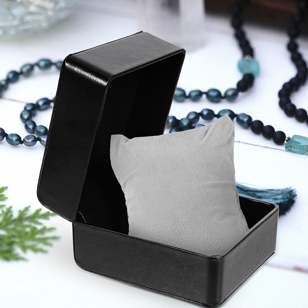 5Pcs Cloth Bracelet Pillows for Jewelry Display Grey Soft Watch Cushion
