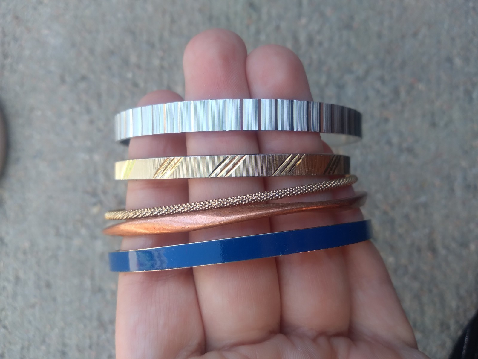 Vintage Bracelet Lot 14 Metal Wood Plastic