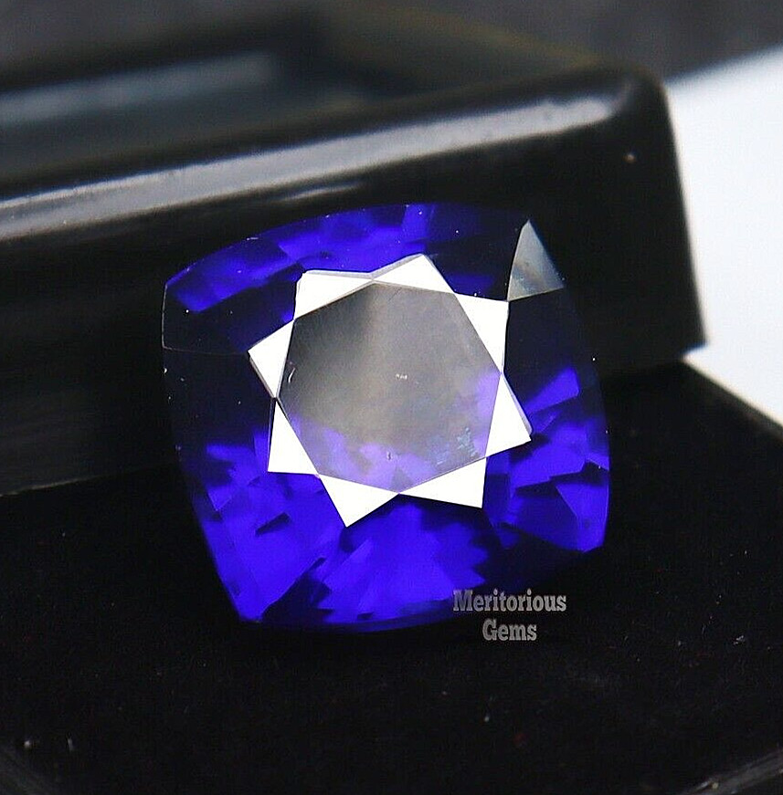 10 Ct Natural Flawless Ceylon Sapphire Cushion Cut CERTIFIED Blue Loose Gemstone