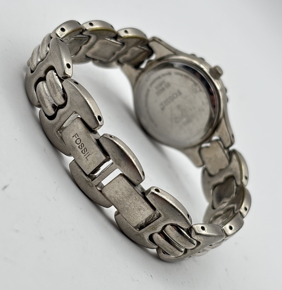 Fossil ES-8950 Silver Tone Metal Band, Blue Dial #9.13