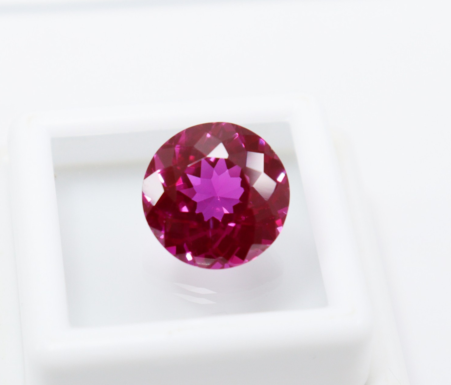 Natural Ruby Round Cut 13Ct Loose Gemstone 12x12x7mm Pink Stone