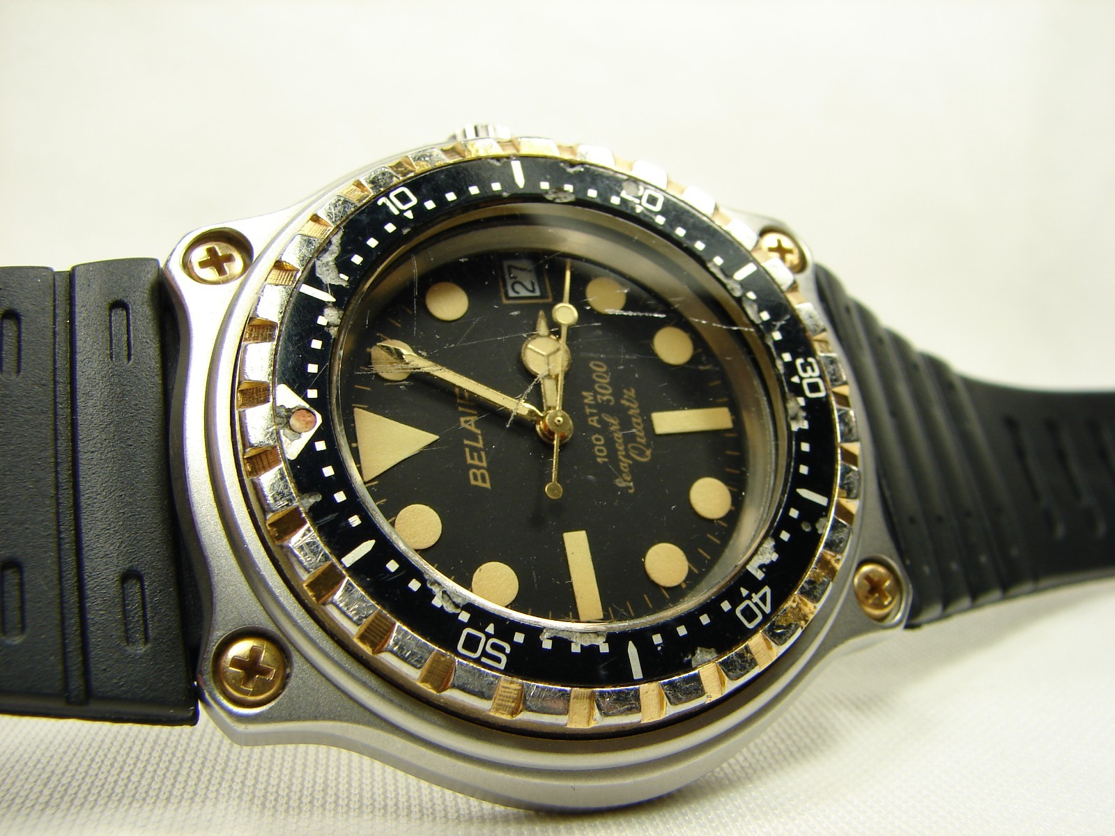 Vintage BELAIR Seapearl 3000 Swiss Quartz Sport Watch