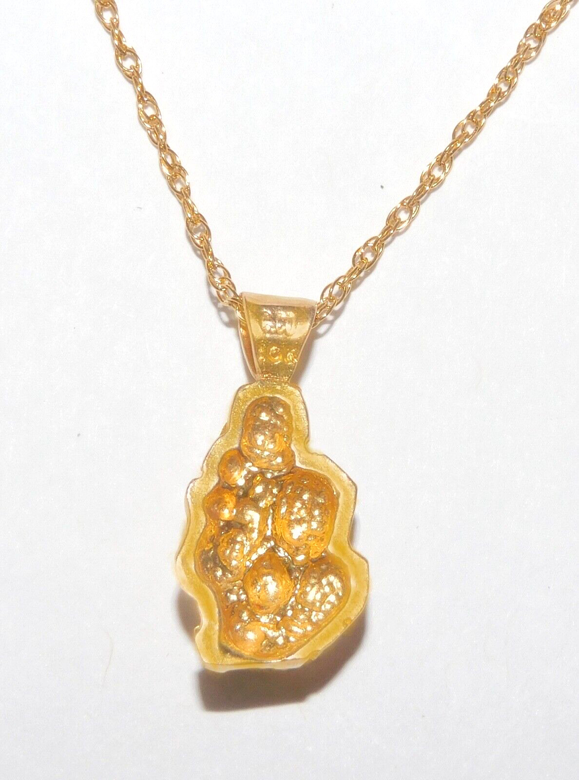 Black Hills Gold 10k Coleman Flower Leaves Nugget Pendant Necklace