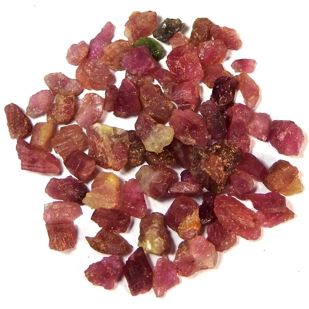 58.85Cts100%Natural Pink Tourmaline Small Rough Cabochon Loose Gemstone.lot