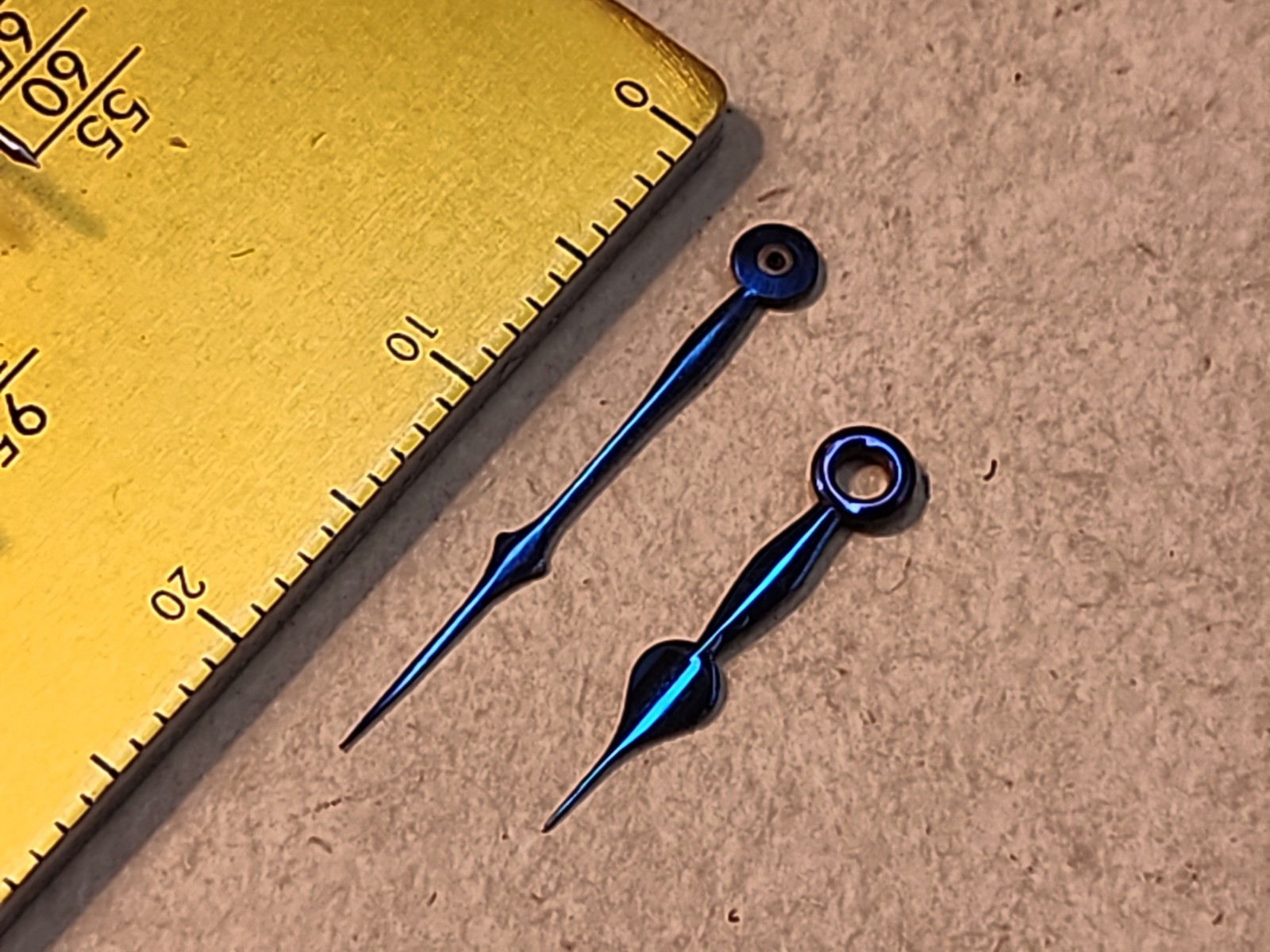 Vintage NOS 16s? Heavy Blue Spade RR Hands For American Pocket Watches 150/30