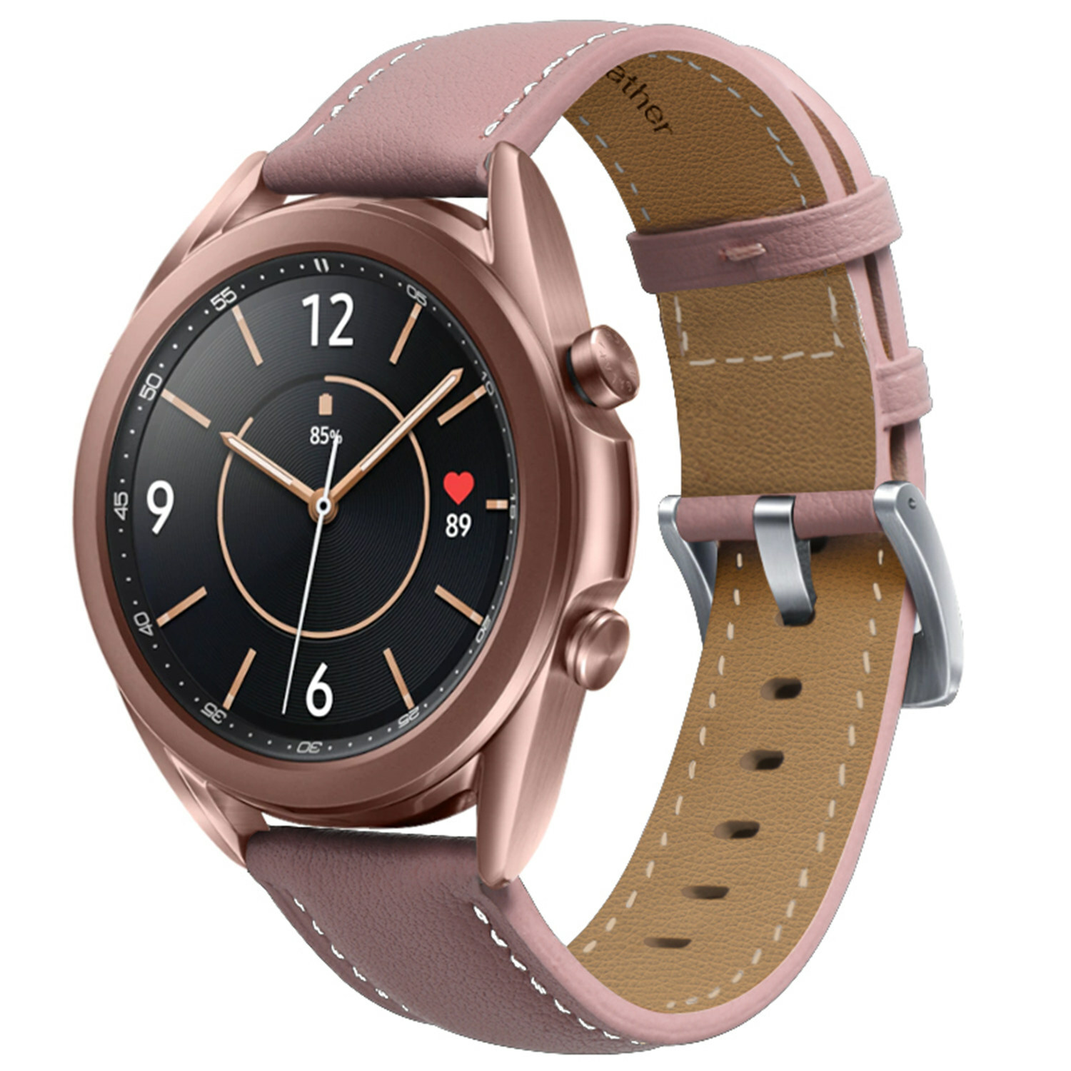 Stitching Leather Band for Samsung Galaxy Watch 3 41mm 45mm Bracelet Watch Strap