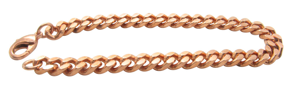 Solid Copper 1/4 of an inch wide Men’s 8 Inch Link Bracelet CB651G.