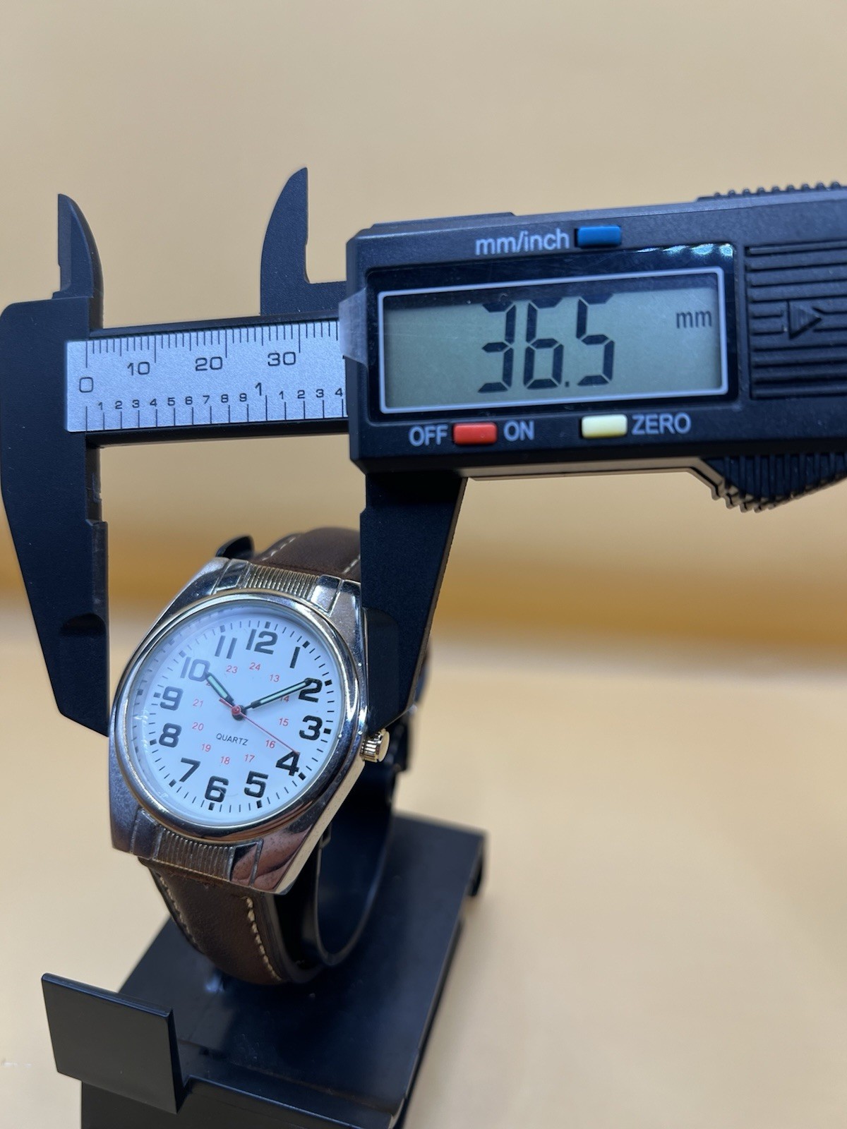 vintage Accutime Watch Corp men’s quartz field watch . 24-hour military dial .