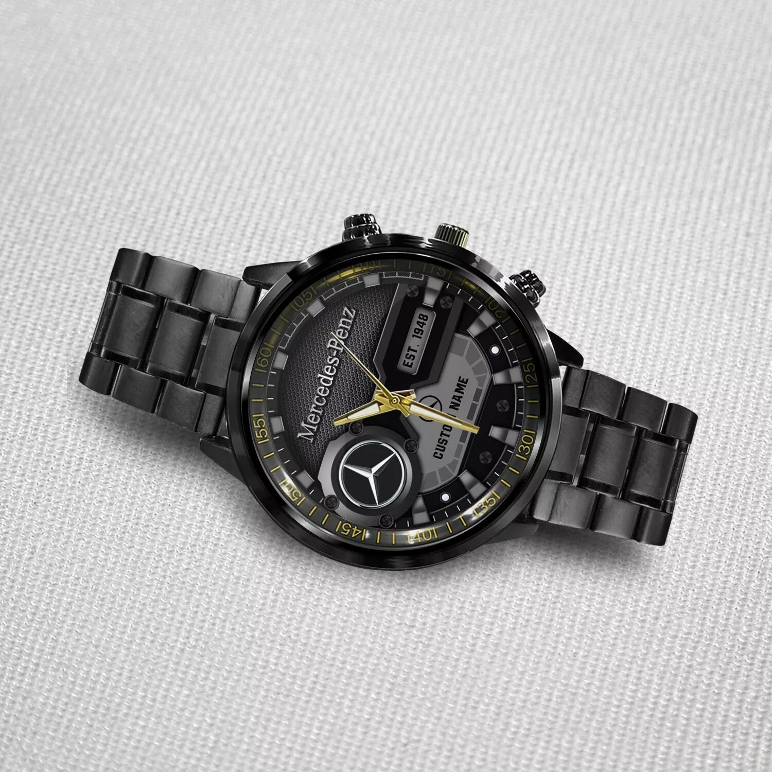 Mercedes – Black Stainless Steel Watch