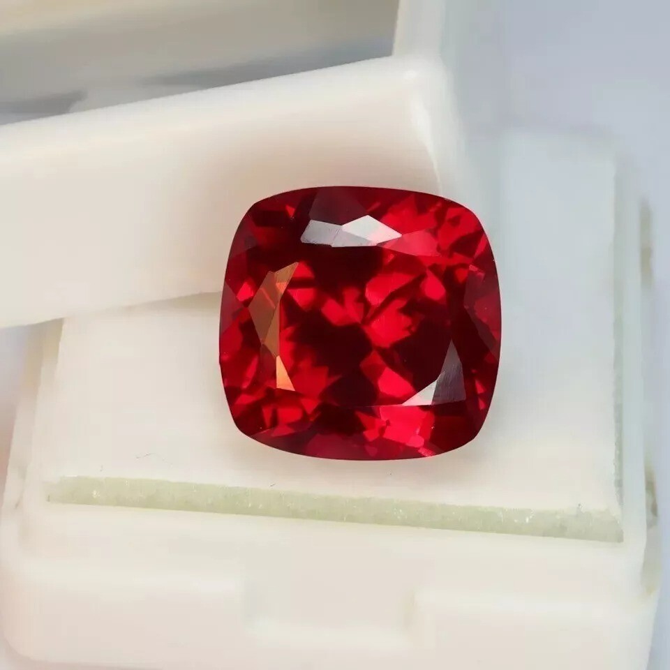 8.27 Ct AAA Blood Red Ruby Loose Cushion Gem Cut Use Ring, Jewelry Making Tools