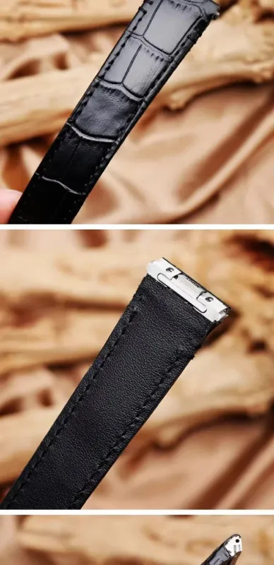 19mm 21mm Leather Watch Strap For Cartier Santos WSSA0009 WSSA0010 WSSA0018