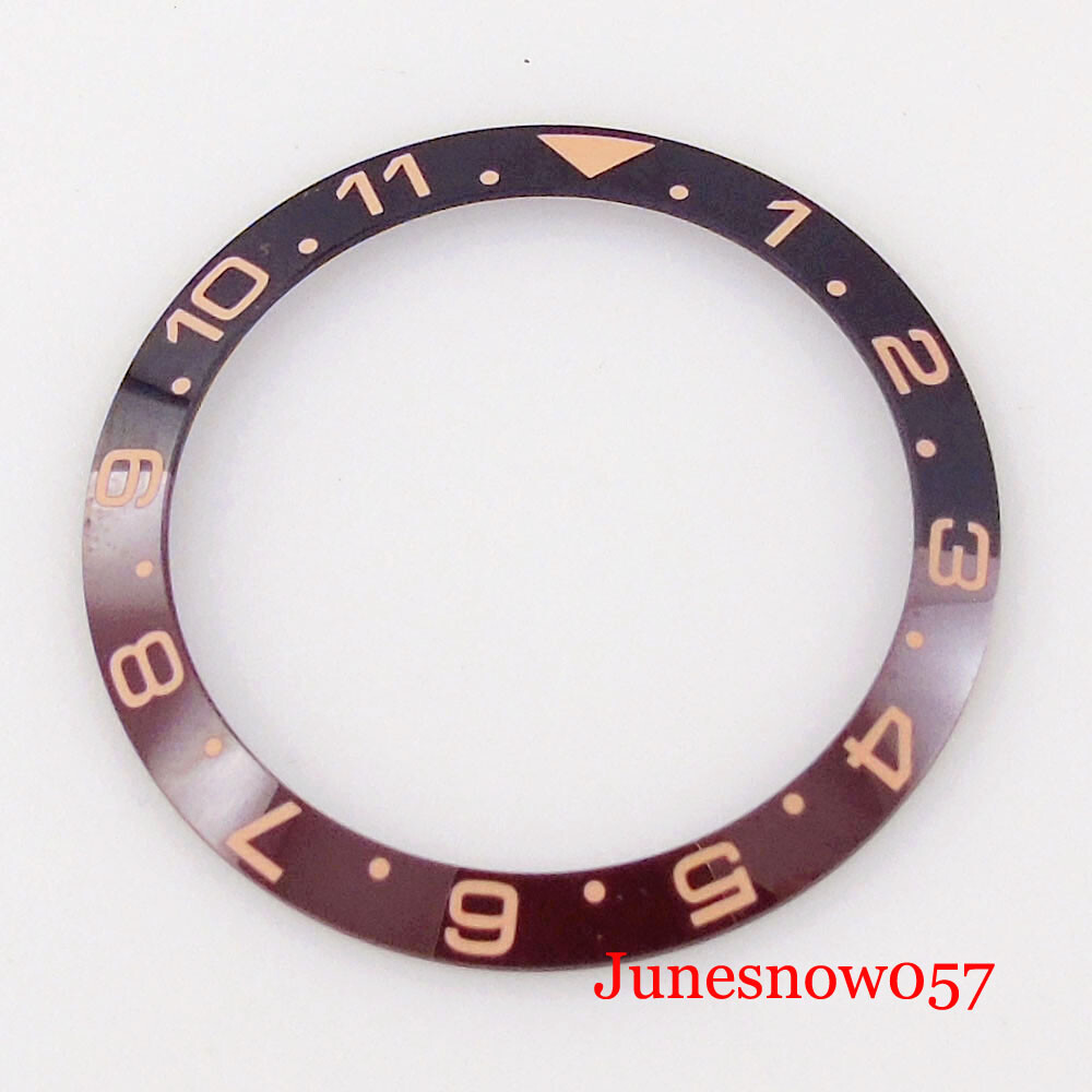 12 Hours 38mm*30.5mm Watch Bezel Insert Ceramic Alloy Steel Ring Slope Rose Gold
