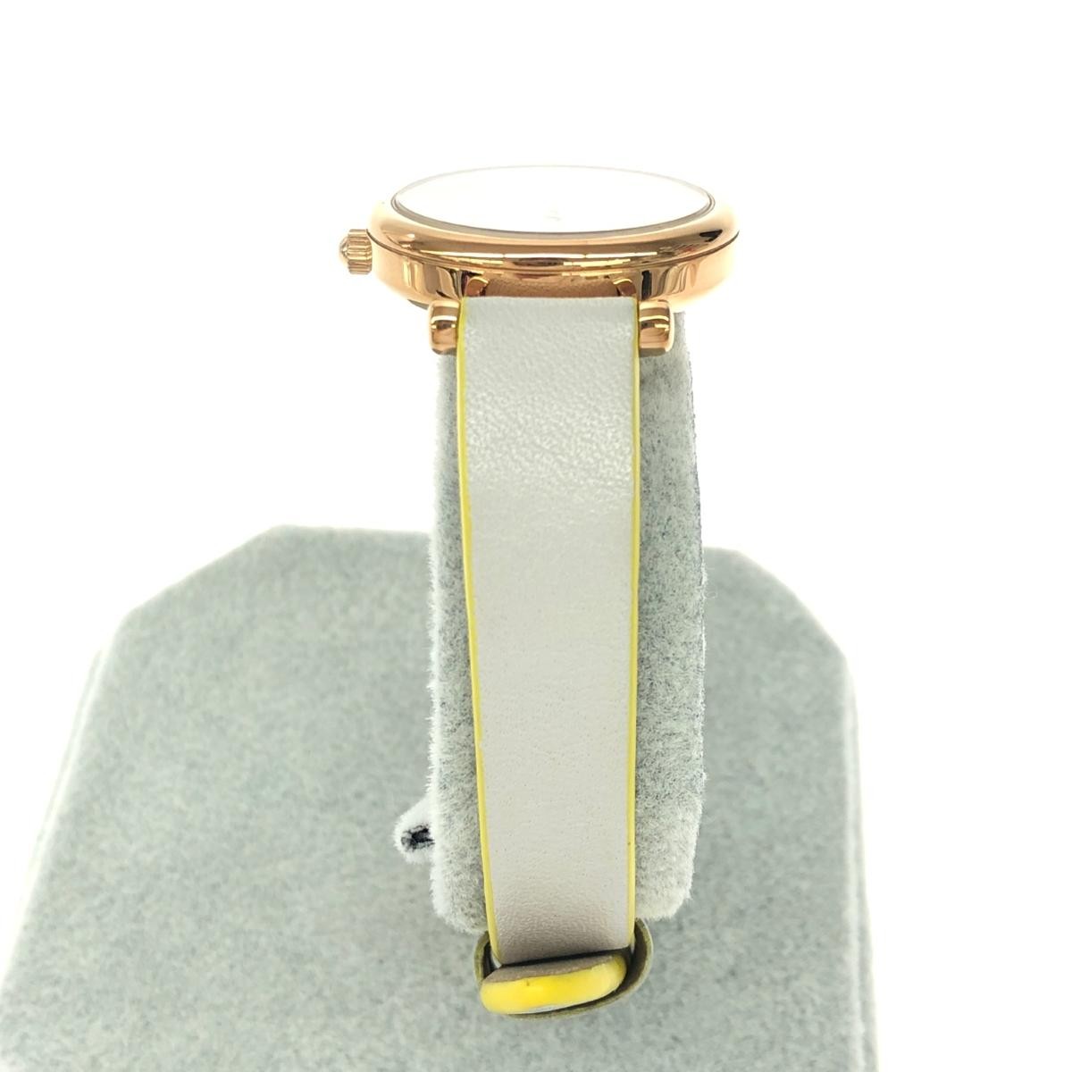Fossil Watch Quartz SS Leather ES4834 Gold Color Gray Ladies Used
