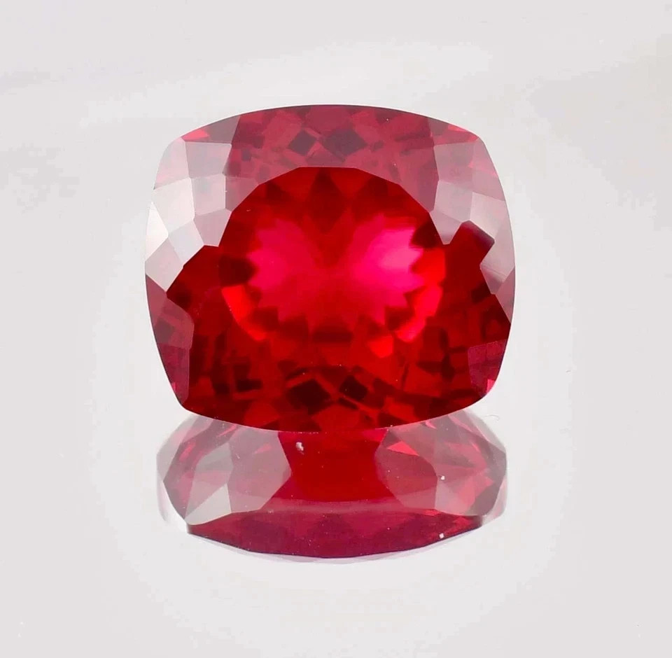 Natural Burmese 28 Ct Ruby Blood Red Cushion Cut AGL Certified Loose Gemstone