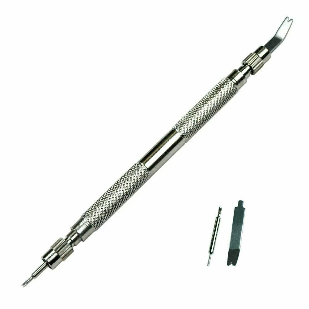 Watch Repair Spring Bar Tool Steel Link Remover Pin Pusher with Spare Tips