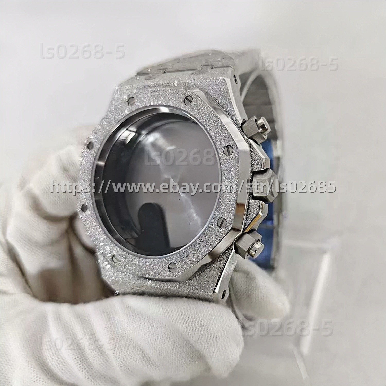 41mm Octagonal Steel Case For VK63 Chronograph Quartz Movement