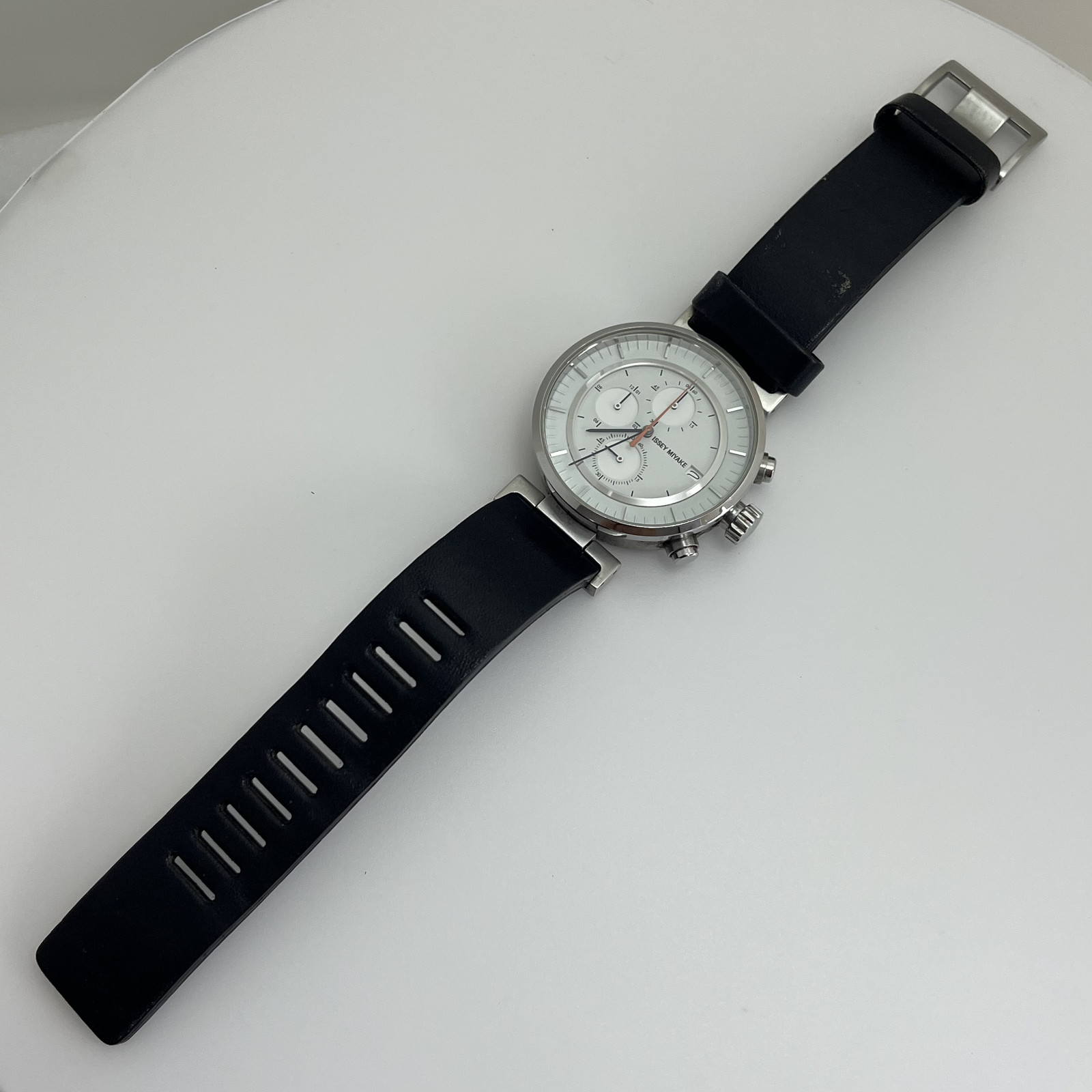 Seiko Issey Miyake W SILAY004 SATOSHI WADA Chronograph Qz Japan White Dial #B909