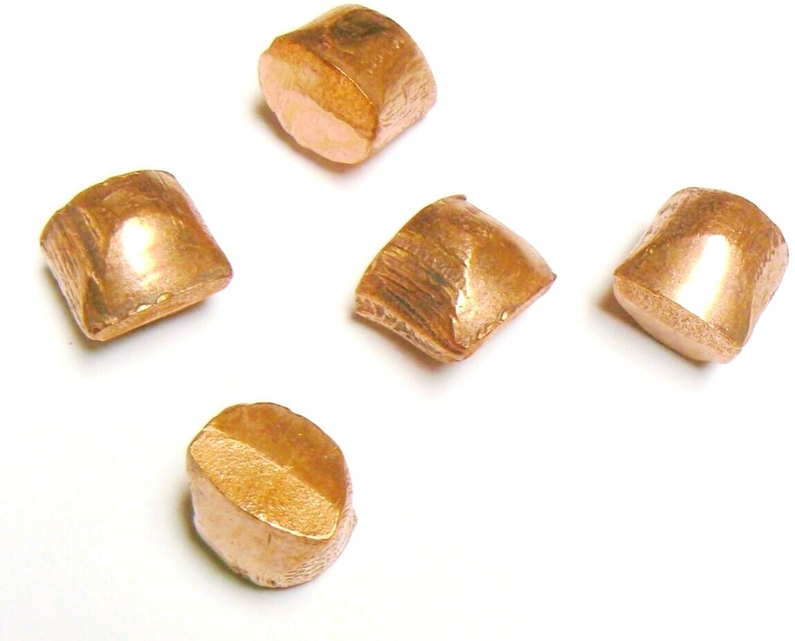 Pure Copper 99.99% Oxygen Free Cu Metal Anodes Slugs Melting Casting Alloy 1 Lb
