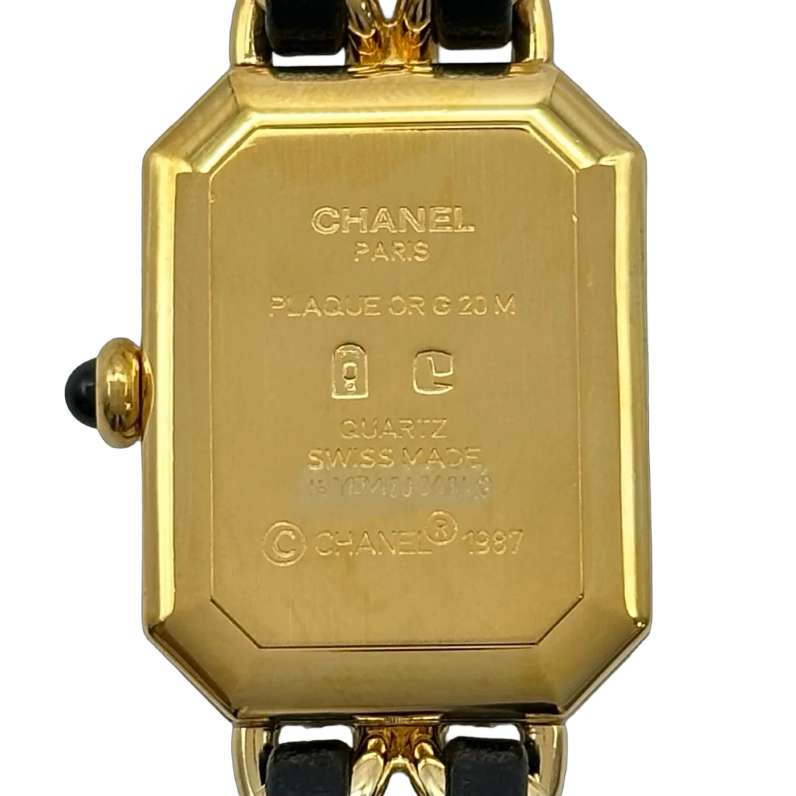 Chanel Première S H0001 20mm Gold Black Dial Quartz Watch OKW2254