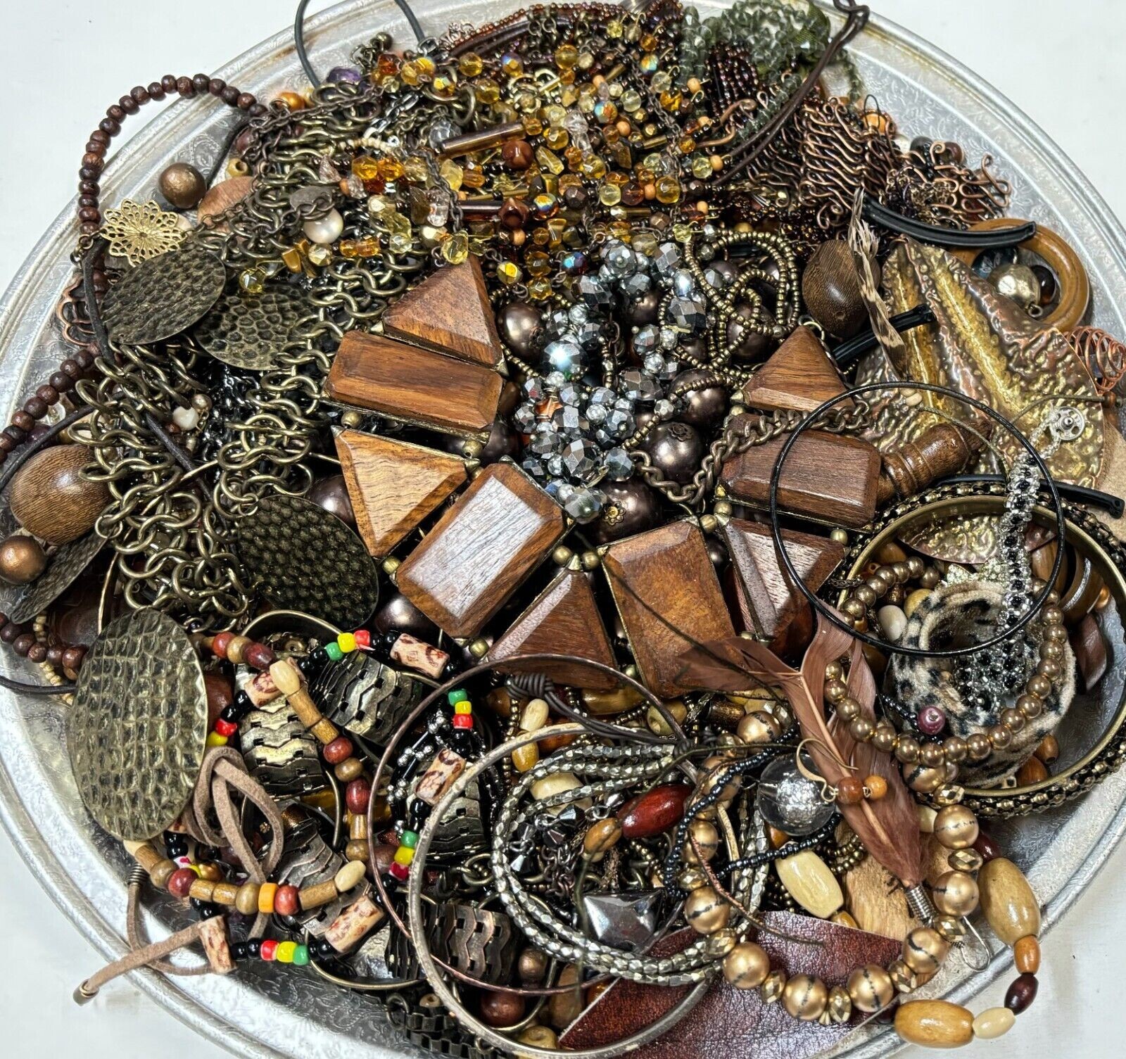 Jewelry 1 LB WEARABLE Bulk Lot Estate Vintage to Modern Costume- LOOK#G98