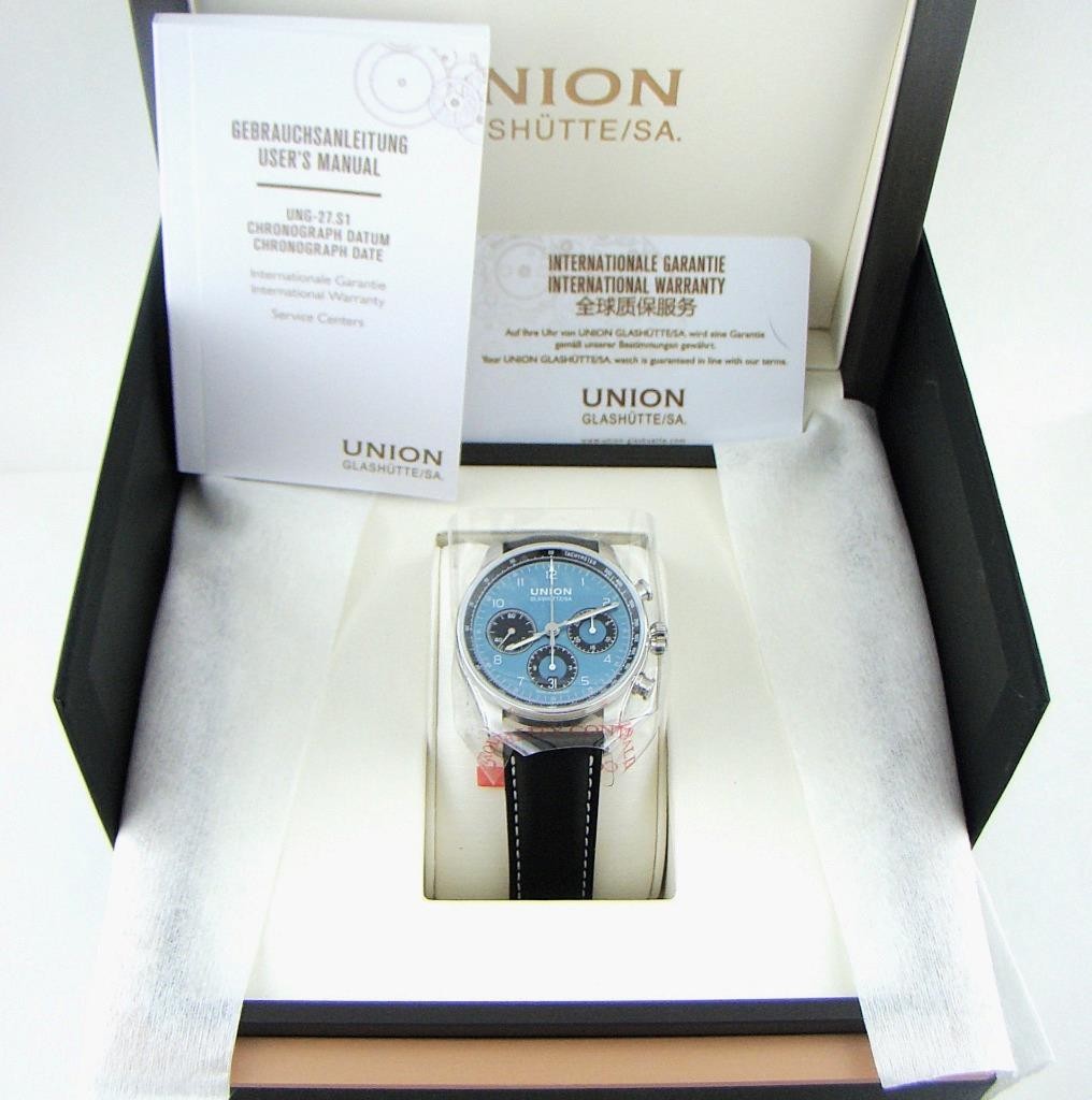 Union Glashutte Belisar Chronograph Blue Dial 40mm D009.227.16.042.00 Warranty
