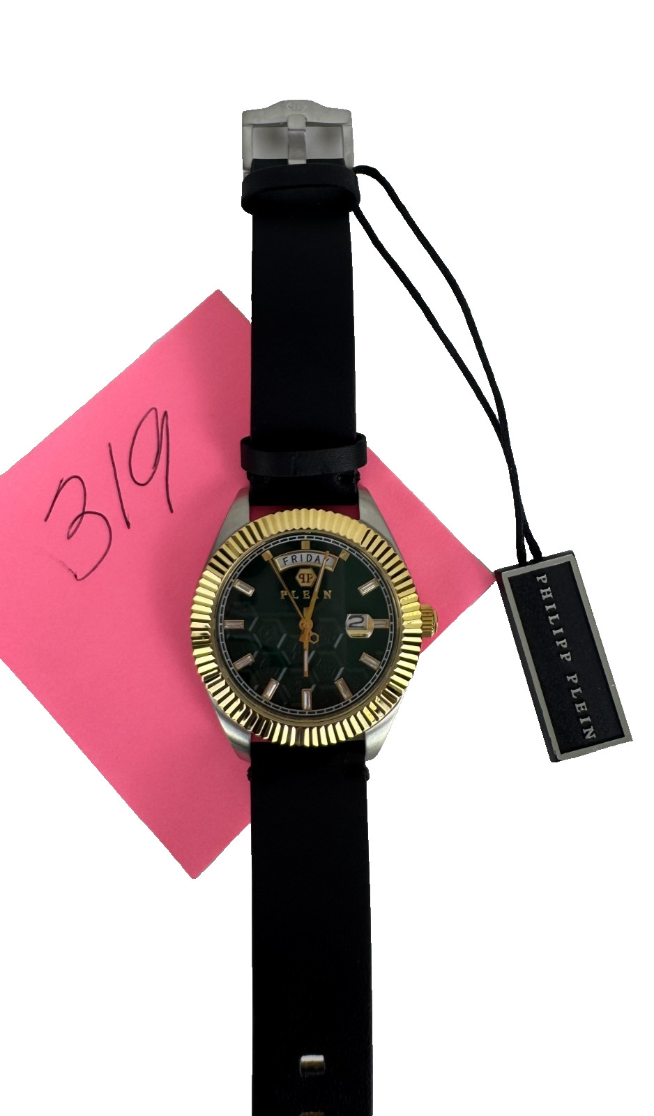 $450 Philipp Plein New Men Date Superlative Gent Watch Gold Stainless PWPVA0124