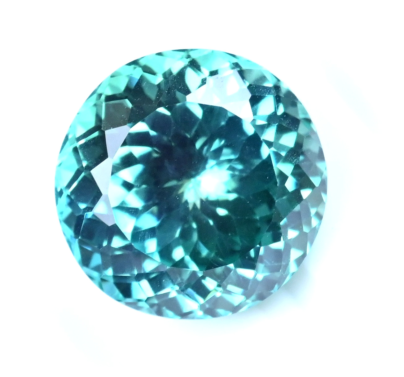 26.75 Ct Natural Green-Blue Serendibite Certified Flawless Round Loose Gemstone