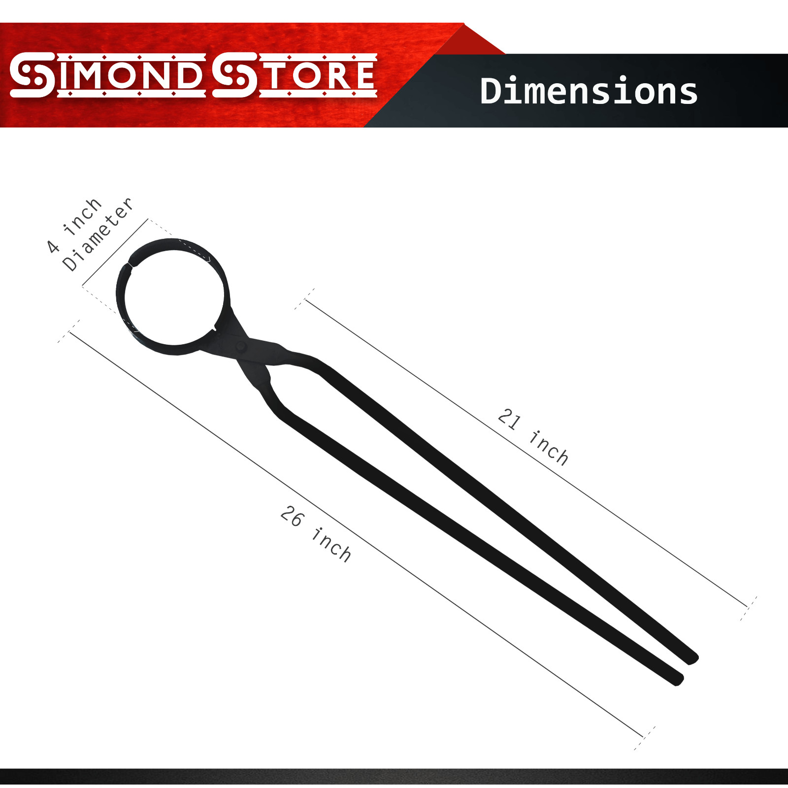 Flask Tongs , 27″ Foundry Crucible 4″ Día Refining Melting Casting Gold Silver