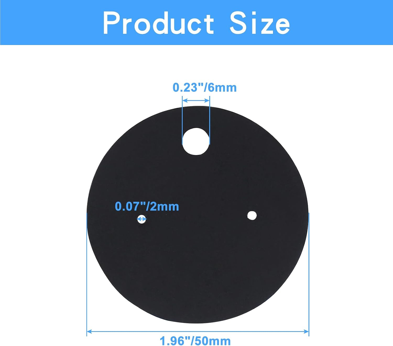 round Earring Display Holder Cards, 5Cm/2 Inch, Black, 100 Pcs | Kraft