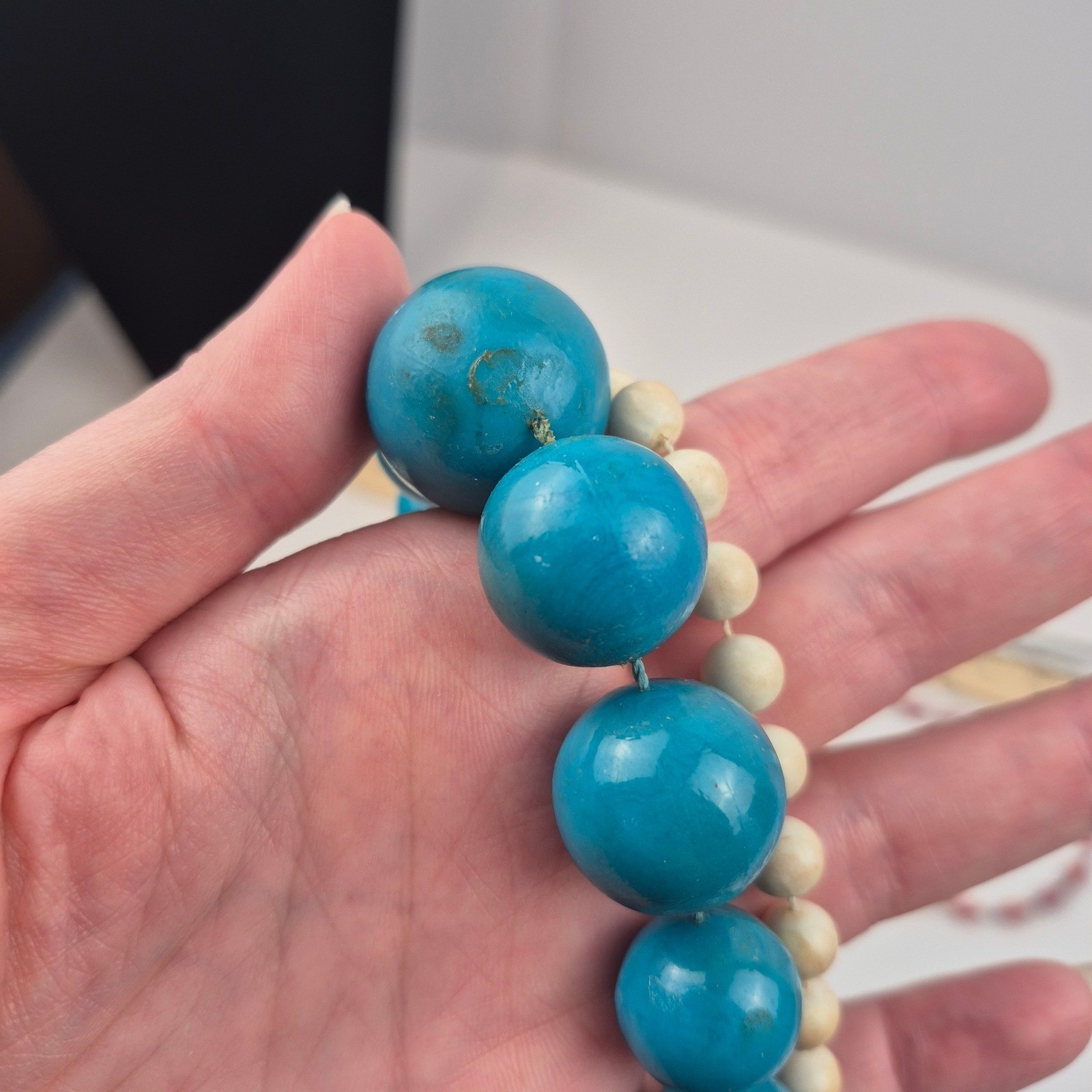 Boho Southwest Beaded Jewelry Lot Necklace Bracelet Earrings Blue Red 12 Pc