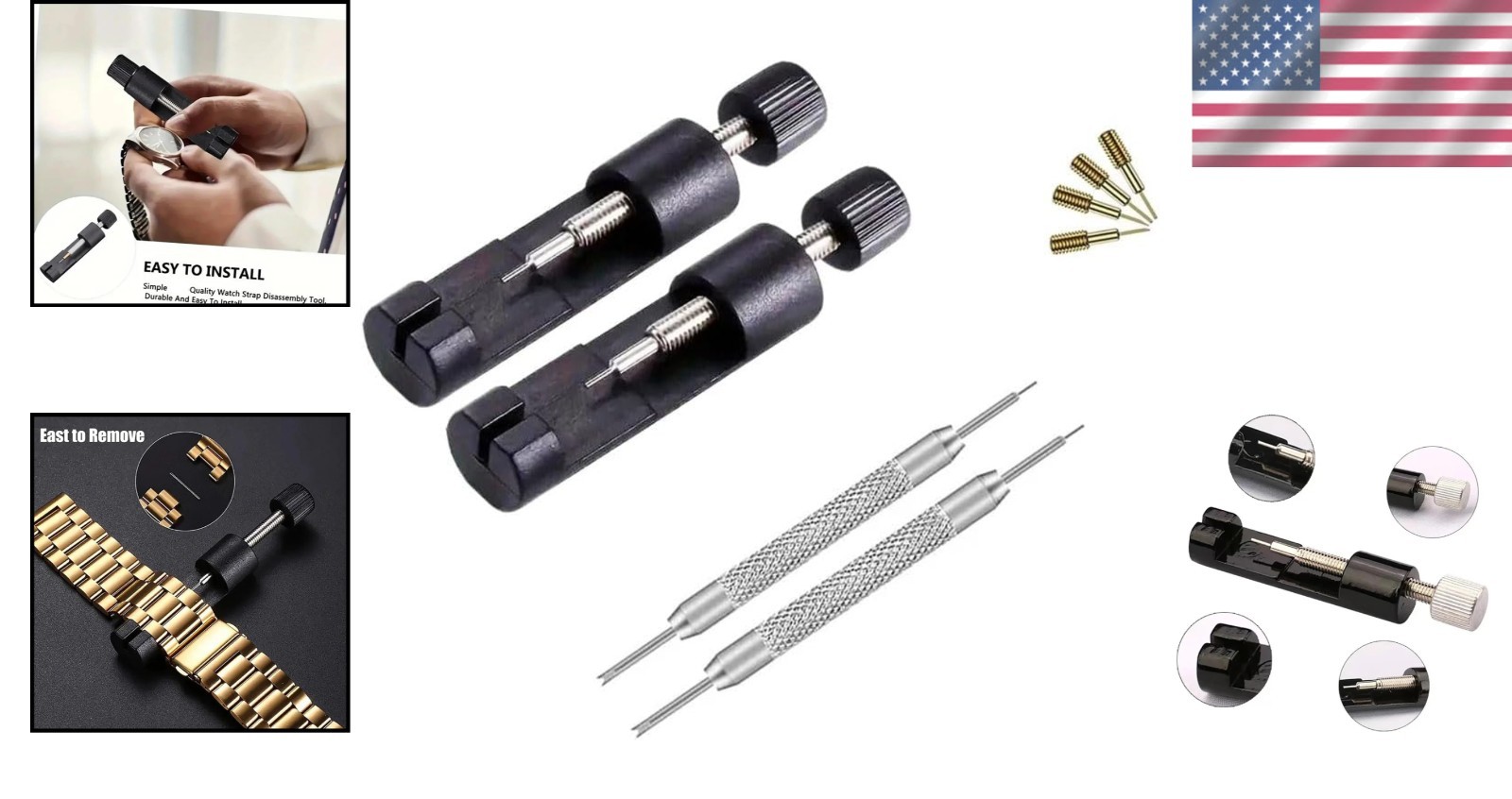 Professional Watch Link Removal Kit – Easy Sizing Tool for All Watch Types