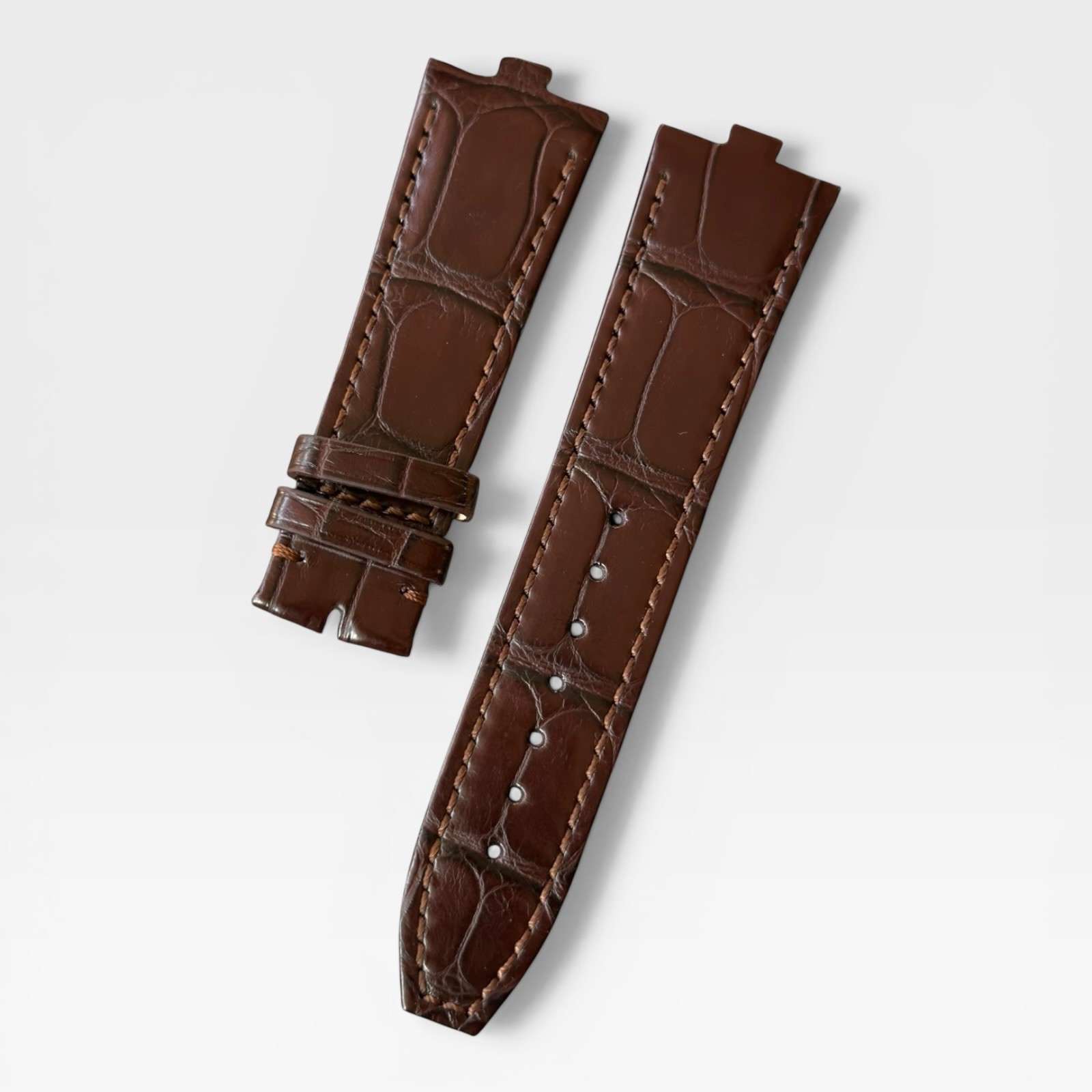 Croco Leather Watch Strap Fits Vacheron Constantin Overseas 24mm Easy Change