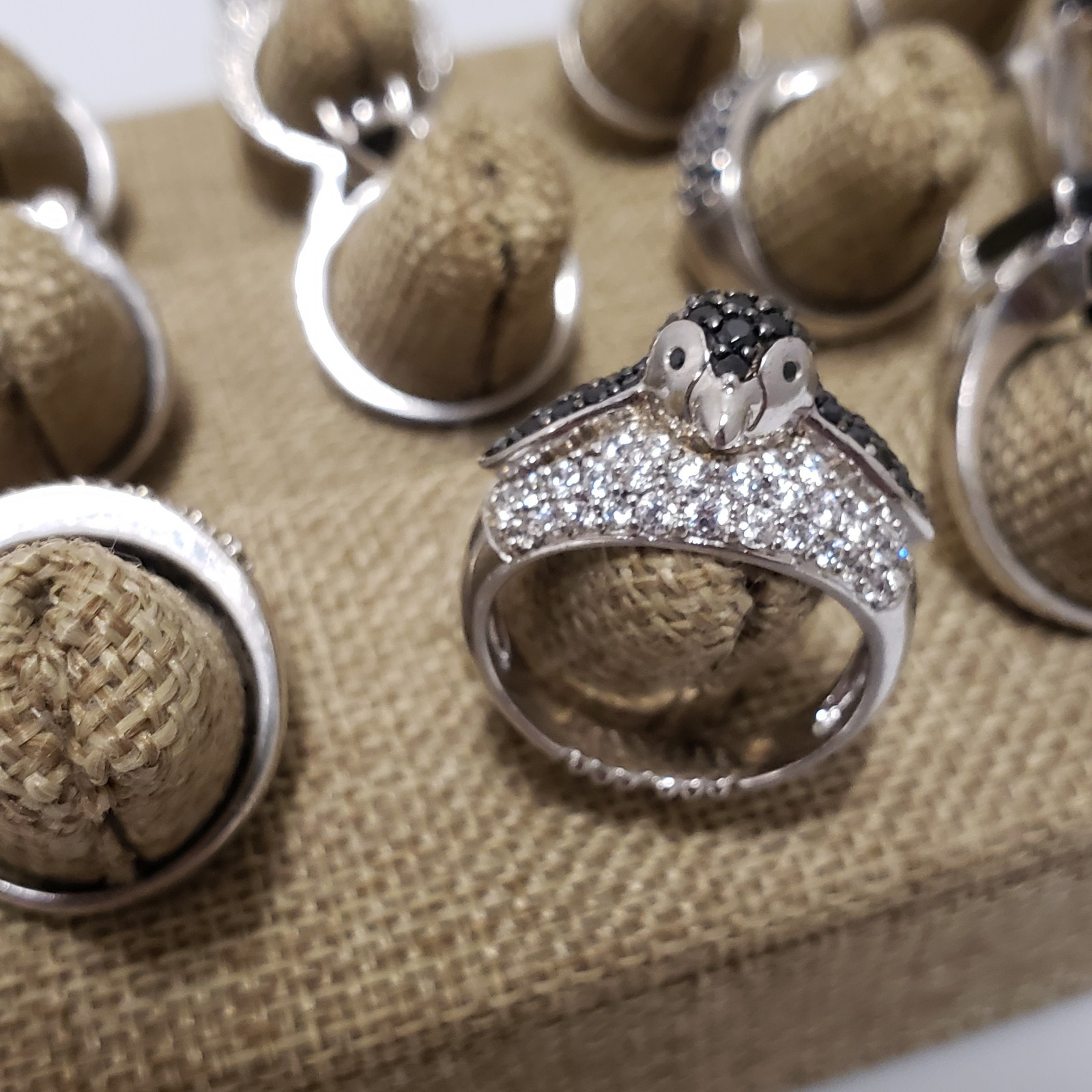 Lot of 18 Sterling Silver Multi Gemstone & Statement Rings Bands Various 10 9 8