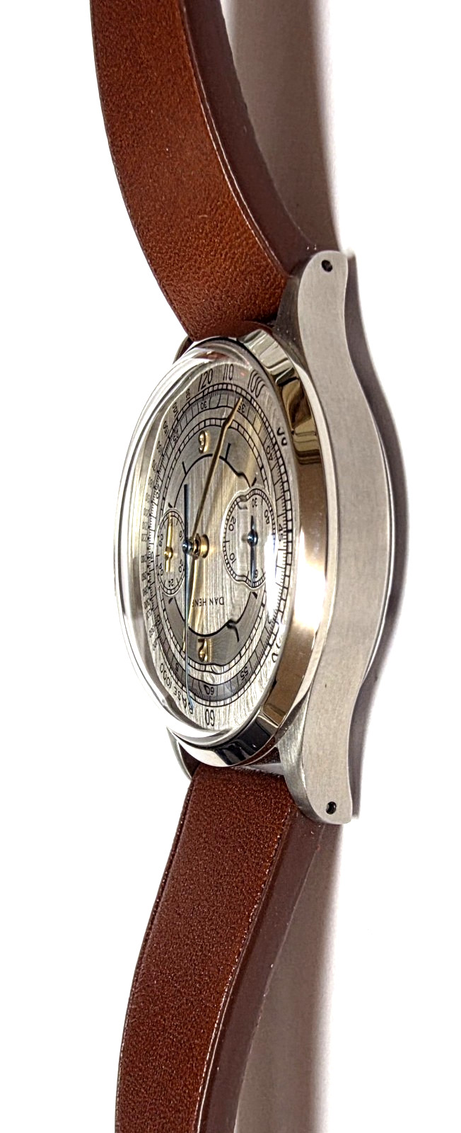 DAN HENRY 1937 Dress Style Silver Dial Date Men Watch Meca-quartz Chronograph