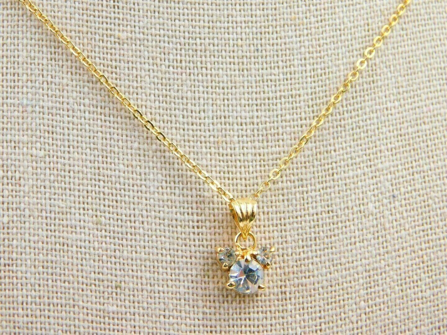 2Ct Round Lab-Created Diamond Mickey Mouse Pendant 14K Yellow Gold Plated Silver