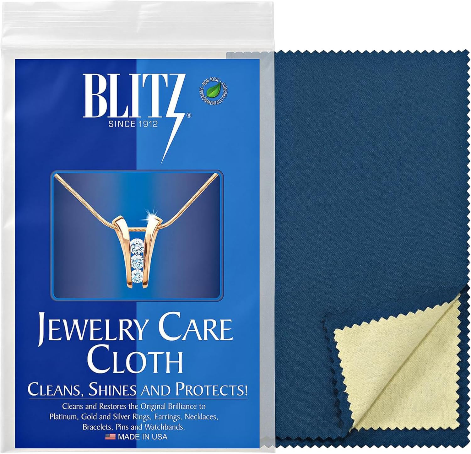 Jewelry Care Cloth Pre-Treated for Polishing Gold Silver and Platinum