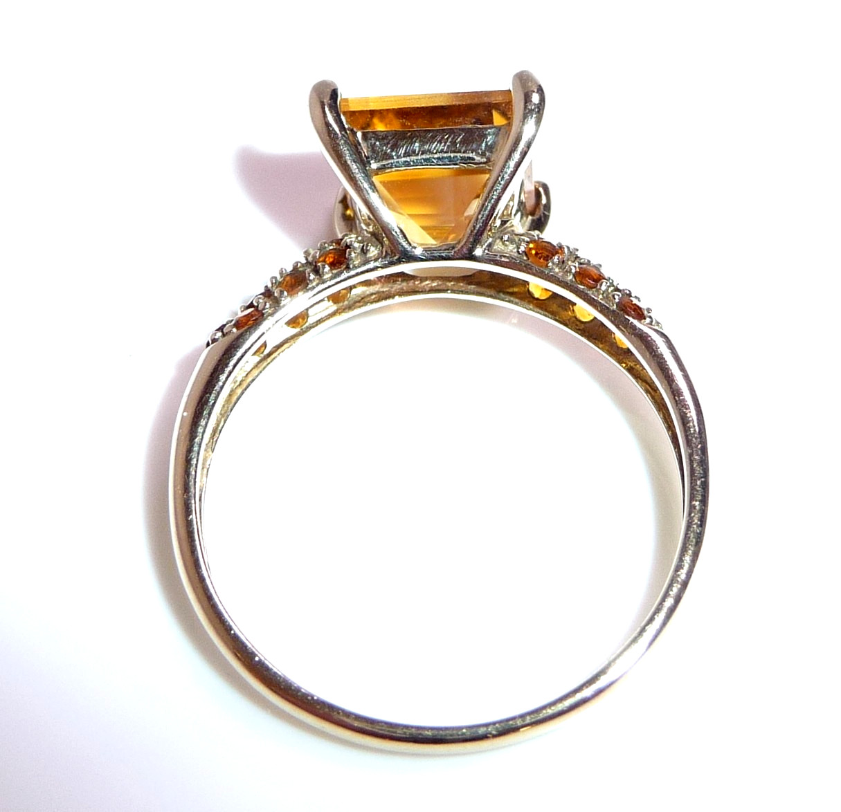Ring 333 gold yellow gold 3.00ct. Citrine size 63 / 20 mm changeable 2.9g