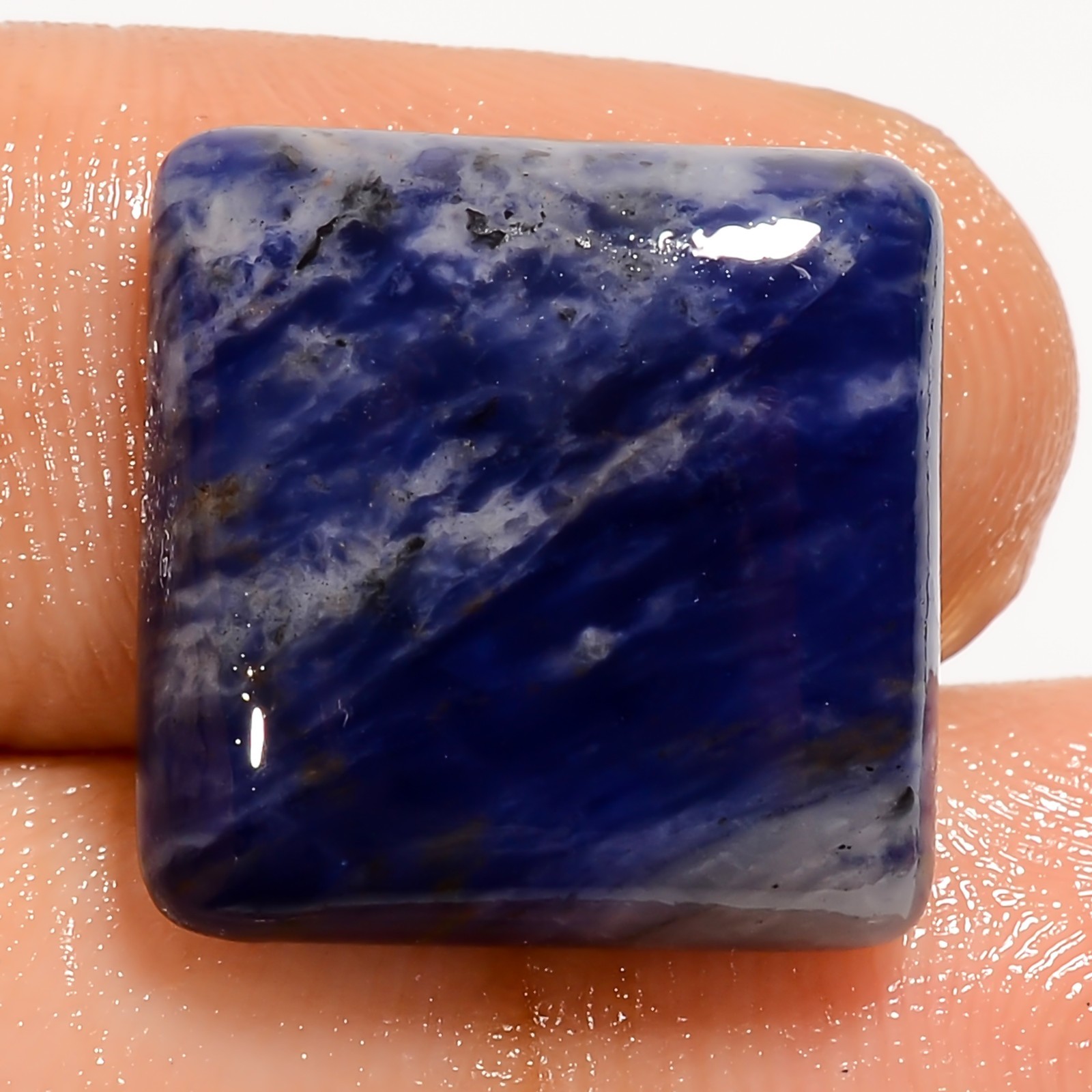 12.5 Ct Natural Sodalite Cushion Cabochon Loose Gemstone For Pendant 16X15X4 mm